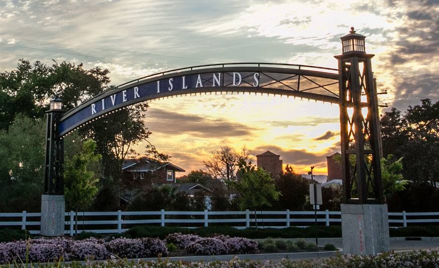 The I-5 entrance to River Islands