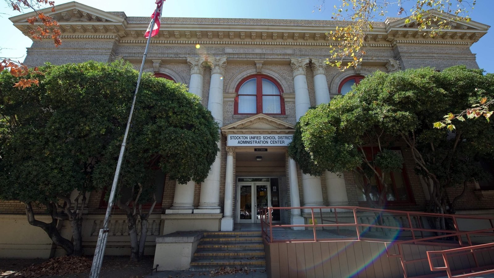 Offices of Stockton Unified School District, which has three open board seats this election year.