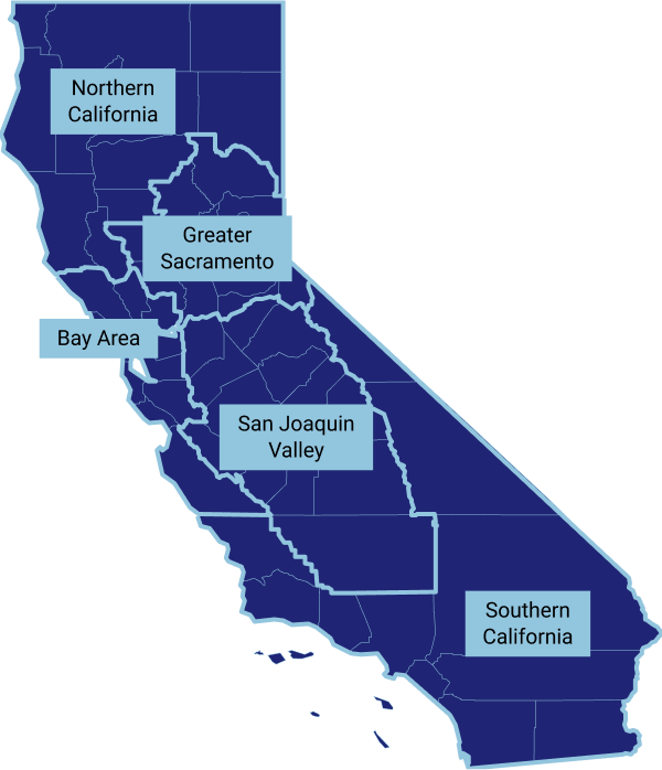 Map of COVID regions